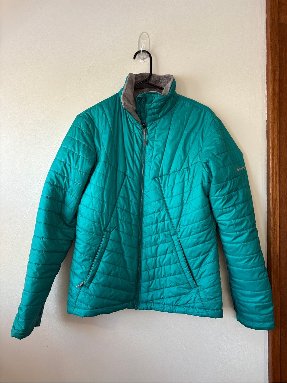 Columbia Interchange Omni-Heat Quilted Puffer Jacket in Teal (Women’s Large)